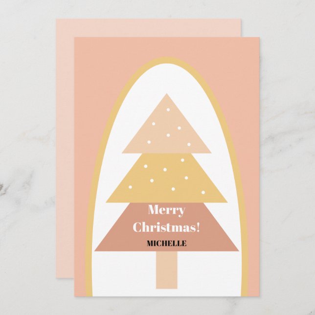 Cute Blush Holiday Tree  (Front/Back)