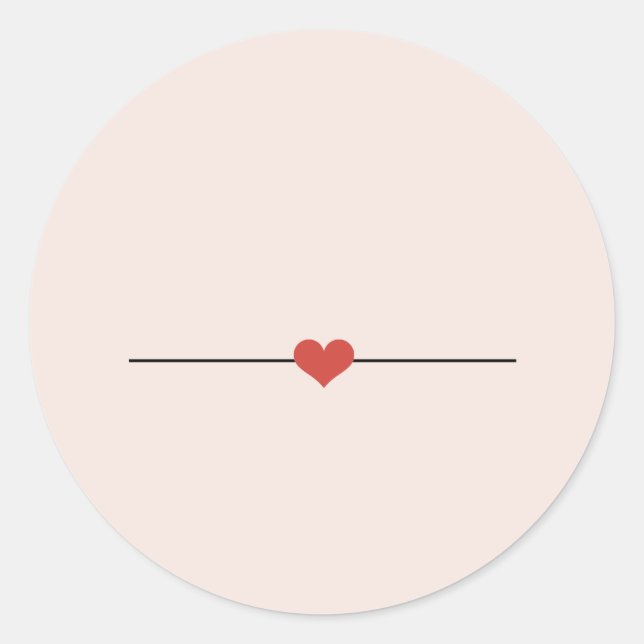 Cute blush pink blank  classic round sticker (Front)