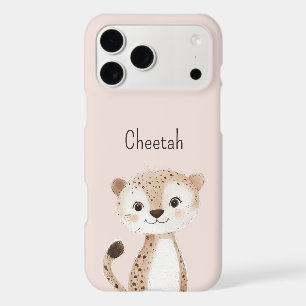 Cute Blush Pink Cream Cheetah Safari Animal