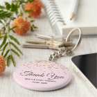 Cute Blush Pink Gold Glitter Thank You Baby Shower