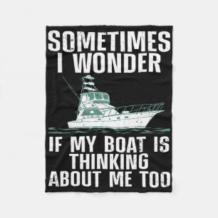 Cute Boating Art For Men Women Boat Captain Sailbo Fleece Blanket