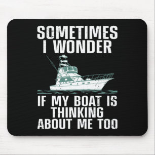 Cute Boating Art For Men Women Boat Captain Sailbo Mouse Pad