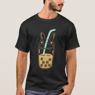 Cute Boba Milk Tea Bubble Tea In Bunny Rabbit Shap T-Shirt