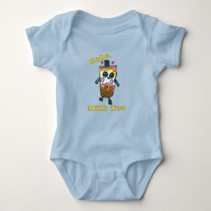 Cute Boba Milk Tea Kids (Taiwan Bubble Milk Tea) Baby Bodysuit