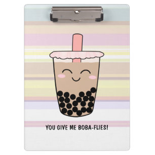 Cute Boba Milk Tea Pun Clipboard