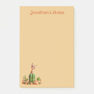 Cute Bobcat on cactus Post-it Notes