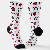 Cute bocce ball print crew sport socks