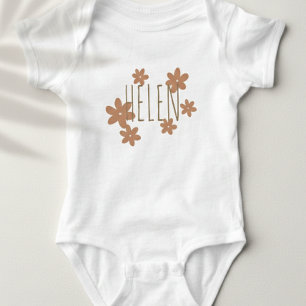 Cute bodysuit custom daisies for kids 