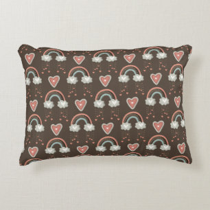 Cute Bohemian Rainbow Pattern Decorative Cushion