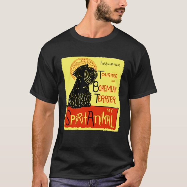 Cute Bohemian Terrier Dog Cesky Terrier T-Shirt (Front)