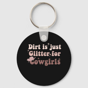 Cute Boho Aesthetic Southern Cowgirl Country Music Key Ring
