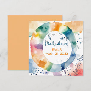 Cute Boho Baby Shower Custom Flat Cards – Personal