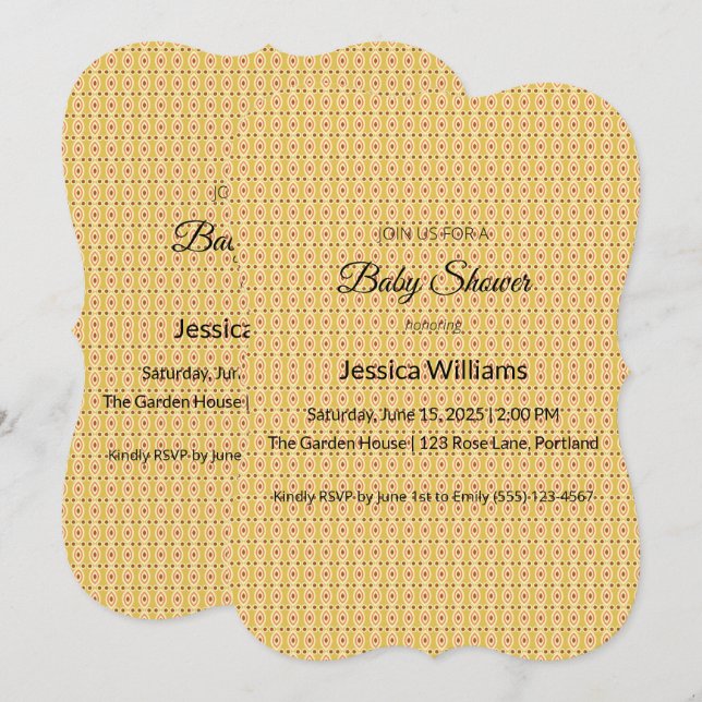 Cute Boho Baby Shower Gender Neutral, Customisable (Front/Back)