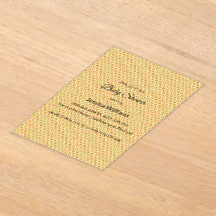 Cute Boho Baby Shower Gender Neutral, Customisable Acrylic Invitations