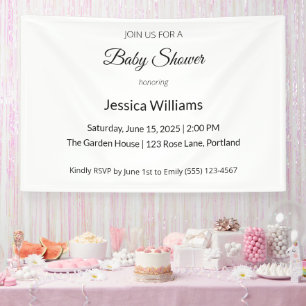 Cute Boho Baby Shower Gender Neutral, Customisable Banner