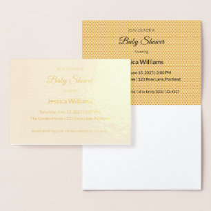 Cute Boho Baby Shower Gender Neutral, Customisable Foil Card