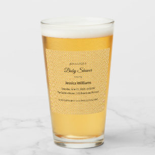 Cute Boho Baby Shower Gender Neutral, Customisable Glass