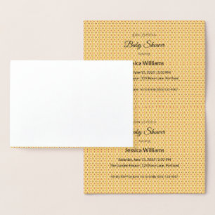 Cute Boho Baby Shower Gender Neutral, Customizable Foil Card