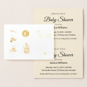 Cute Boho Baby Shower UPDATE Foil Card
