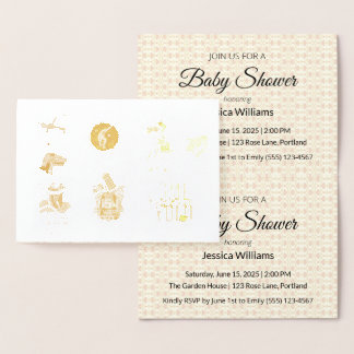 Cute Boho Baby Shower UPDATE Foil Card
