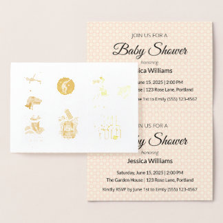 Cute Boho Baby Shower UPDATE Foil Card