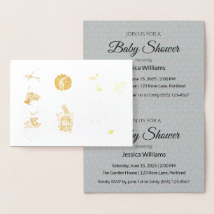 Cute Boho Baby Shower UPDATE Foil Card