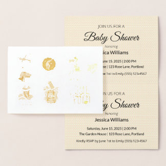 Cute Boho Baby Shower UPDATE Foil Card