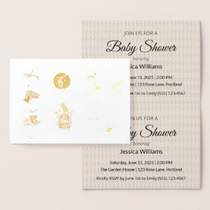 Cute Boho Baby Shower UPDATE Foil Card