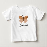 cute boho Butterfly  monogram name baby girl