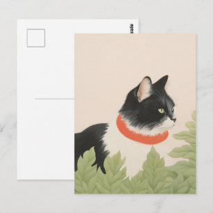 Cute Boho Cat Postcard