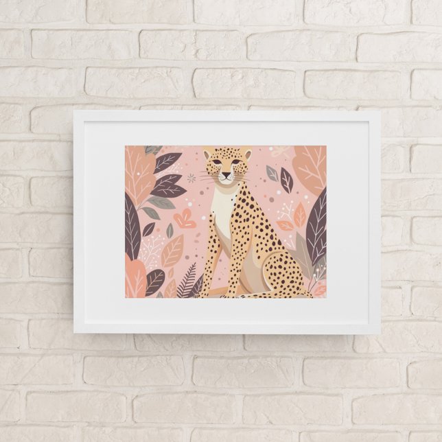 Cute Boho Cheetah Animal Safari Baby Room Wall Art (Creator Uploaded)