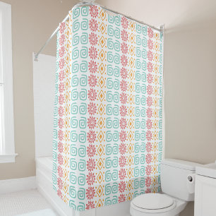 Cute boho chic colourful shower curtain