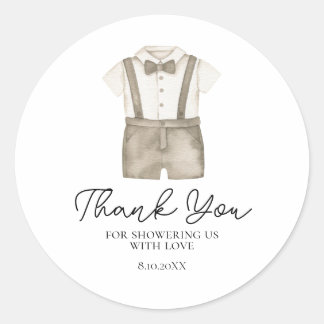 Cute Boho Clothes Boy Baby Shower Sticker