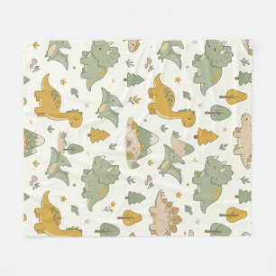 Cute Boho Dinosaur Pattern Baby Blanket