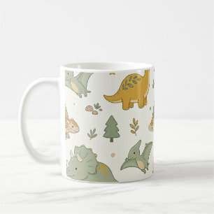 Cute Boho Dinosaur Pattern Coffee Mug