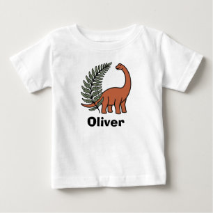 Cute Boho Dinosaur Personalised Baby T-Shirt