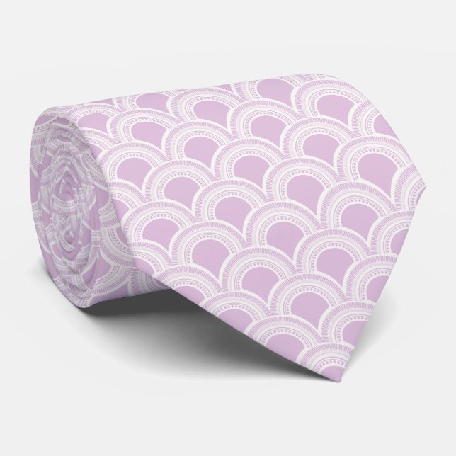 Cute Boho Fan Pattern Neck Tie (Rolled)