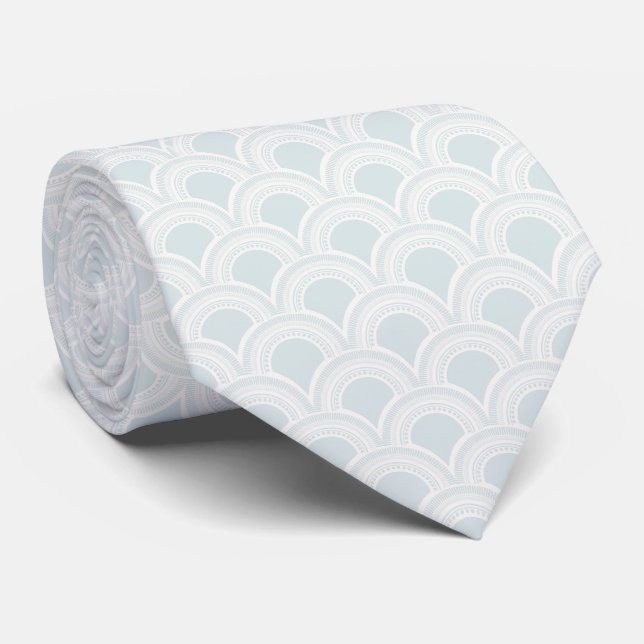 Cute Boho Fan Pattern Neck Tie (Rolled)