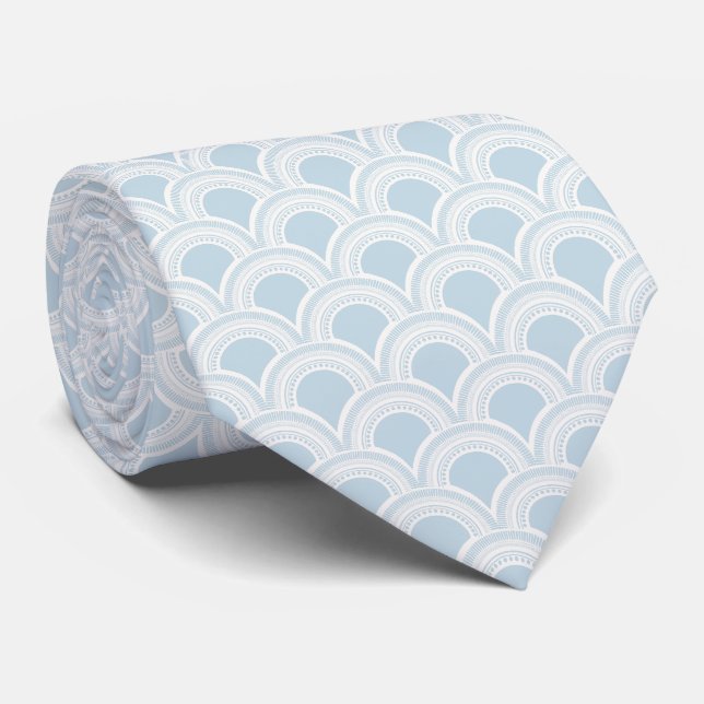 Cute Boho Fan Pattern Neck Tie (Rolled)