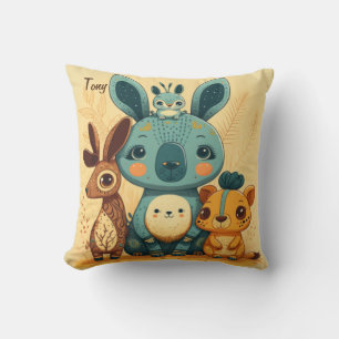 Cute boho floral rabbit cushion