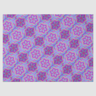 Cute Boho Flower Pattern Floral Pretty Cool Purple Tissue Paper