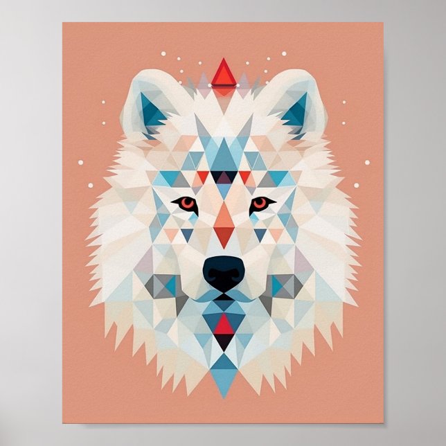 Cute Boho Geometric Dog Poster (Front)