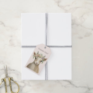 Cute Boho Goat Thank You Gift Tags