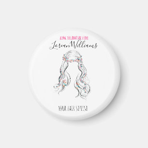 Cute Boho Hairstyle Wedding Hair Stylist Floral Magnet