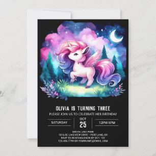 Cute Boho Horse Birthday Invitation