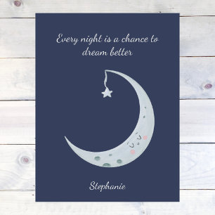 Cute Boho Kawaii Moon  Postcard