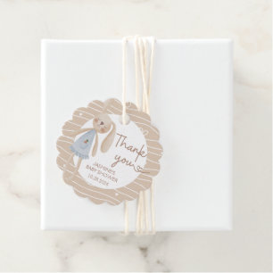 Cute Boho Oh Baby Bunny Hearts Thank You Favour Tags