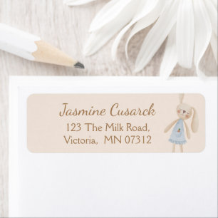 Cute Boho Oh Baby Bunny Return Address  Label