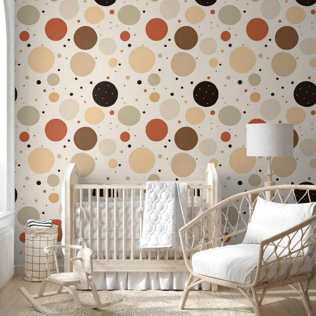 Cute Boho Polka Dots Wallpaper (Kids)