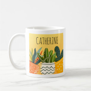 Cute Boho Potted Plants Personalised Plant Lover  Coffee Mug